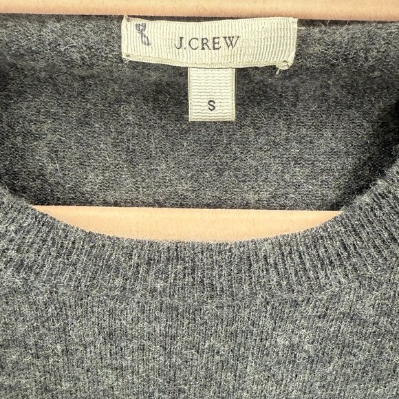 J.Crew Long sleeve Gray Crew Neck Dog Sweater Cashmere blend Size S - Picture 6 of 9